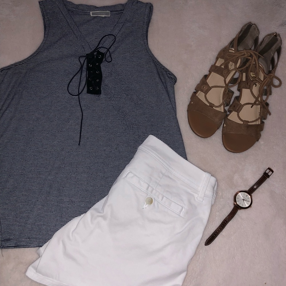 Blue and white striped tank top!